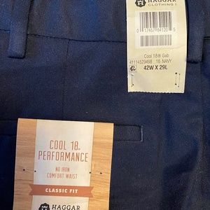 Haggar Mens Pants - Dark Blue